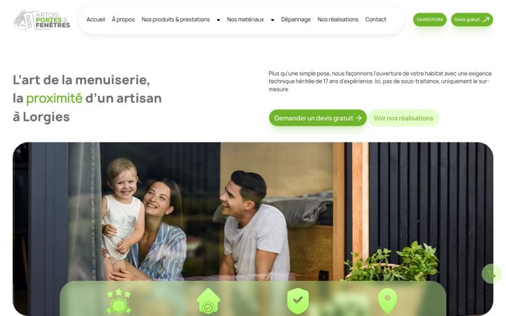 Screenshot of artoisportesfenetres.fr