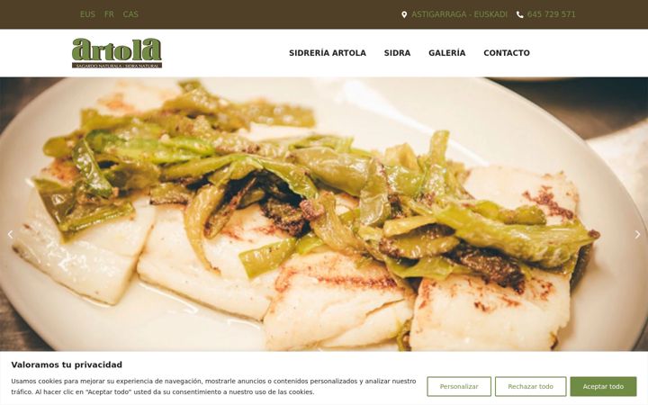 Screenshot of artolasagardotegia.com