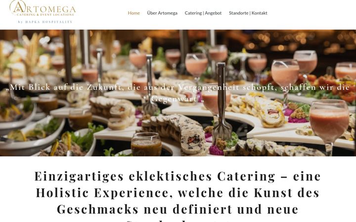 Screenshot of artomega-catering.de