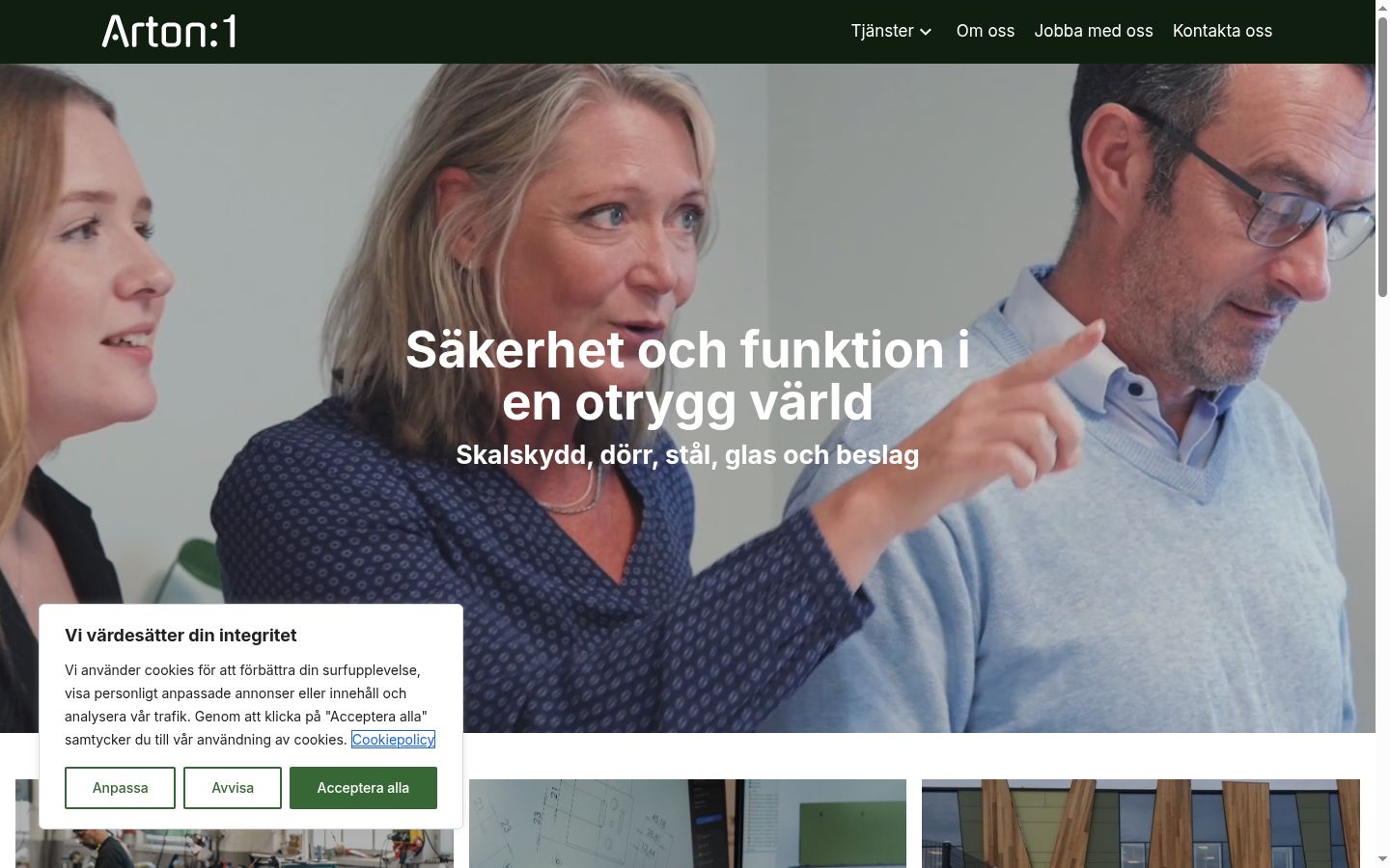 Capture d'écran de la bannière de consentement affichée avant toute interaction