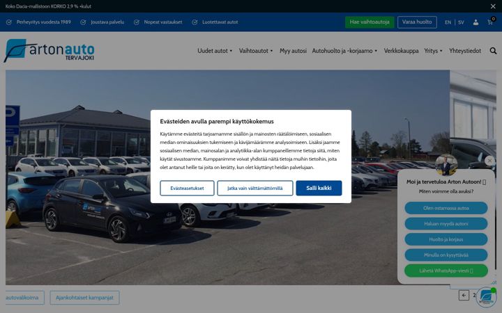 Snimka zaslona za artonauto.fi