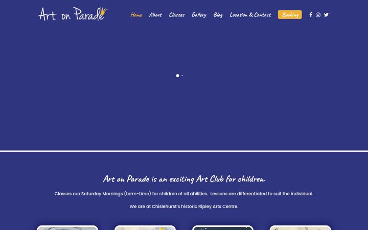 Screenshot of artonparade.co.uk