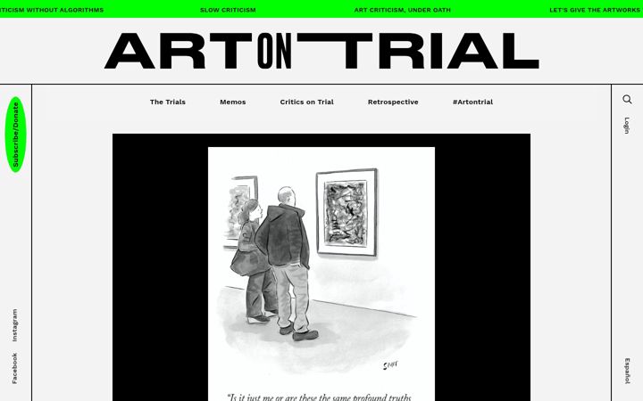 Screenshot van artontrial.com