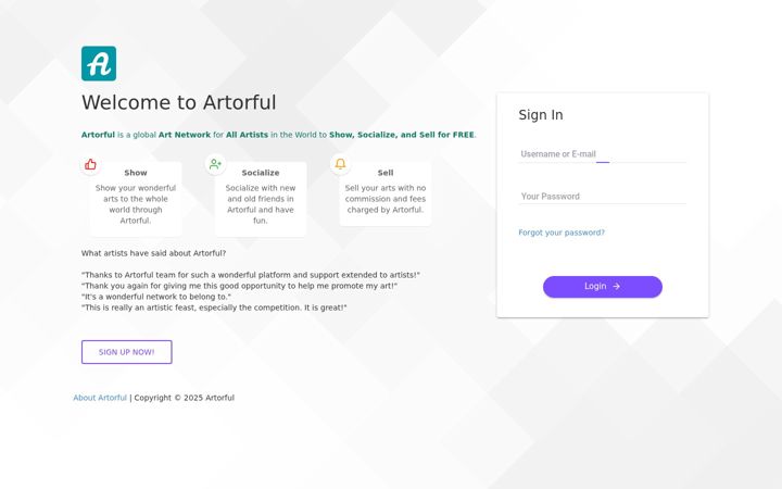 Capture d'écran de artorful.com