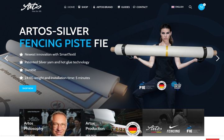 Capture d'écran de artos-fencing.com