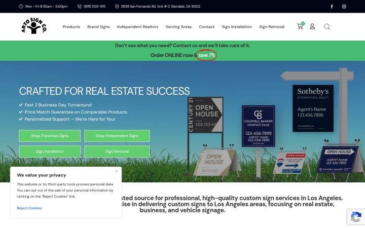Screenshot of artosign.com