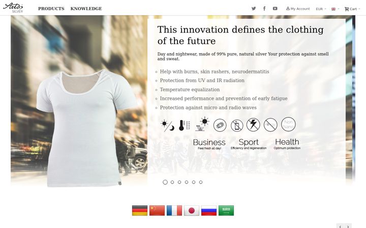 Screenshot of artossilver.com