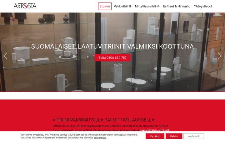 Screenshot του artosta.fi