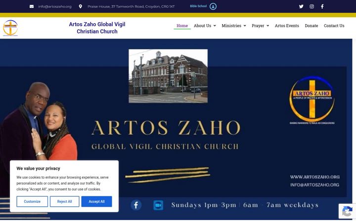 Screenshot van artoszaho.org