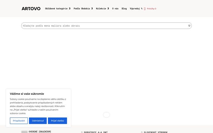 Screenshot van artovo.sk