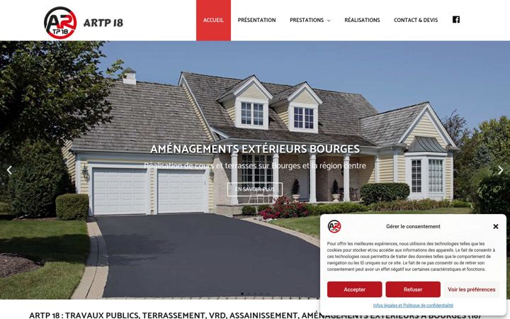 Screenshot of artp18.fr