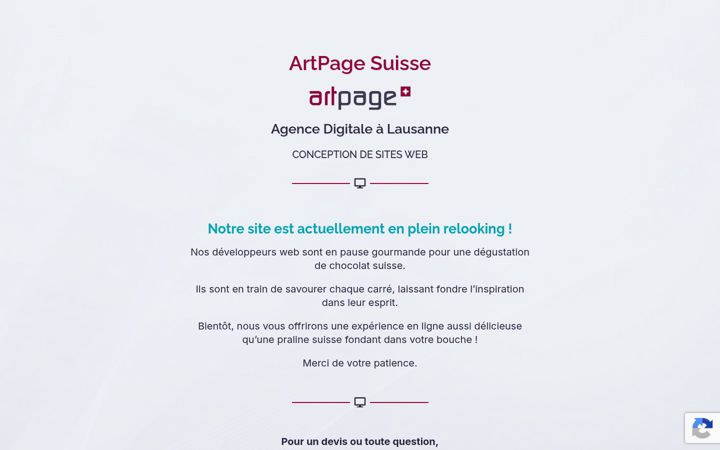 Screenshot van artpage.ch