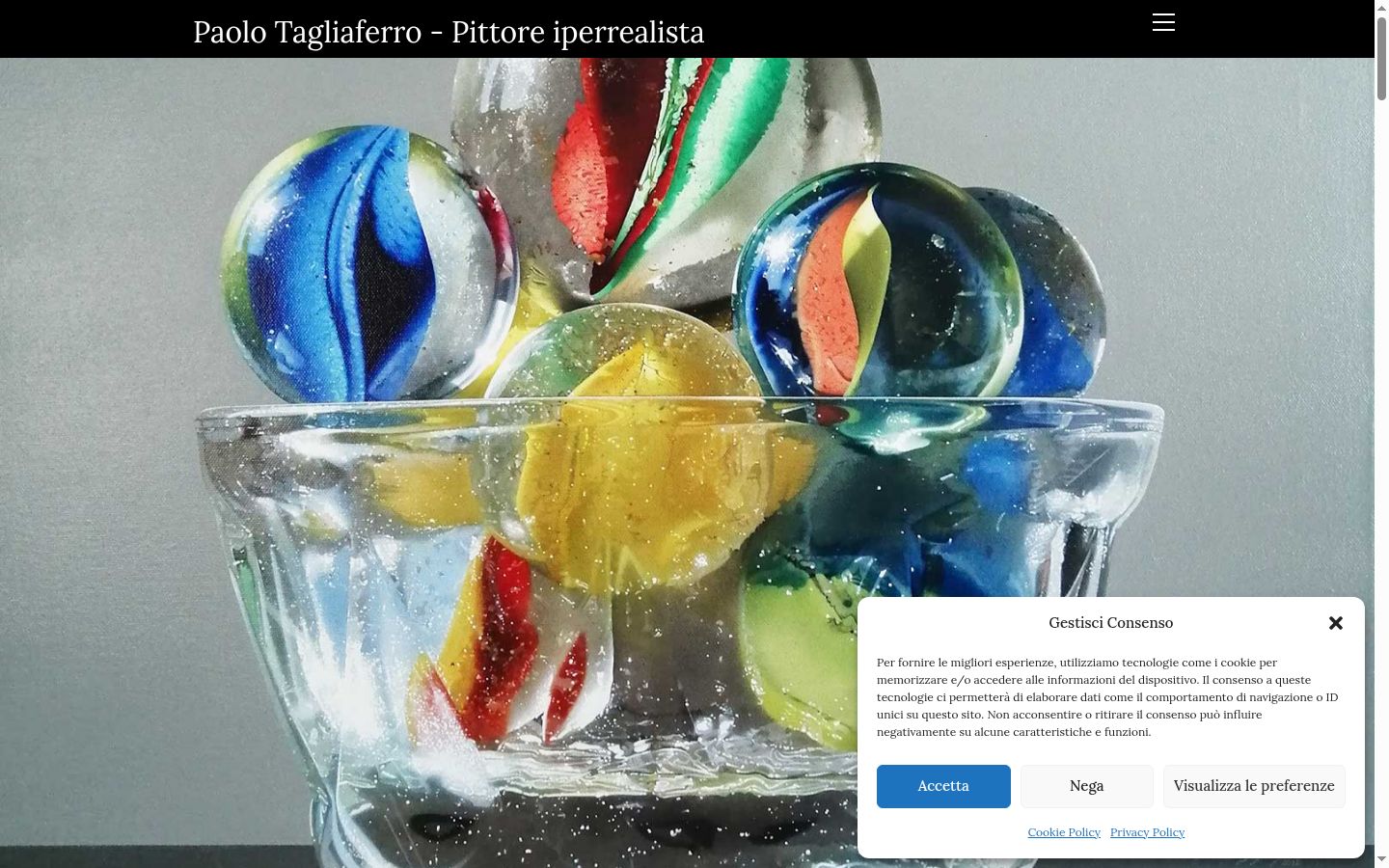 Screenshot του banner συγκατάθεσης που εμφανίστηκε πριν από οποιαδήποτε αλληλεπίδραση