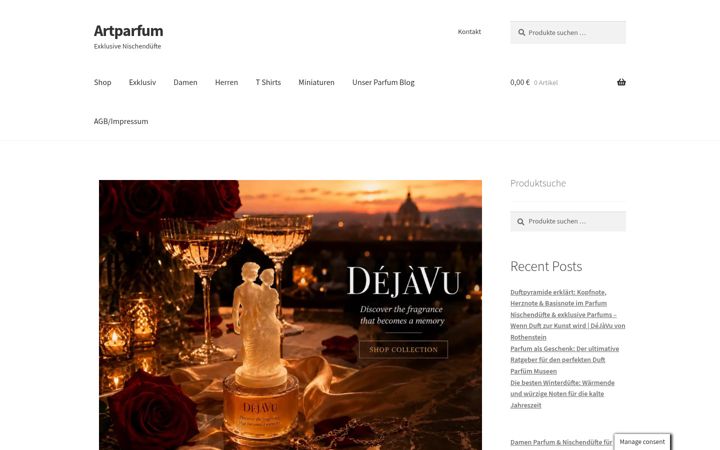 Screenshot of artparfum.de