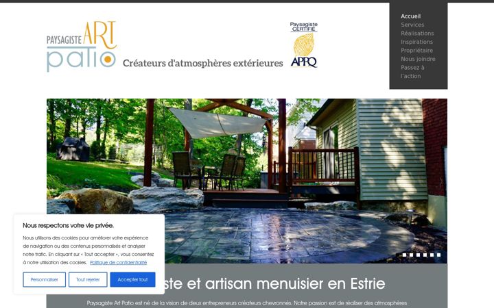 Screenshot of artpatio.ca
