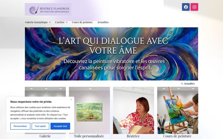 Screenshot van artpeinturemediumnique.fr