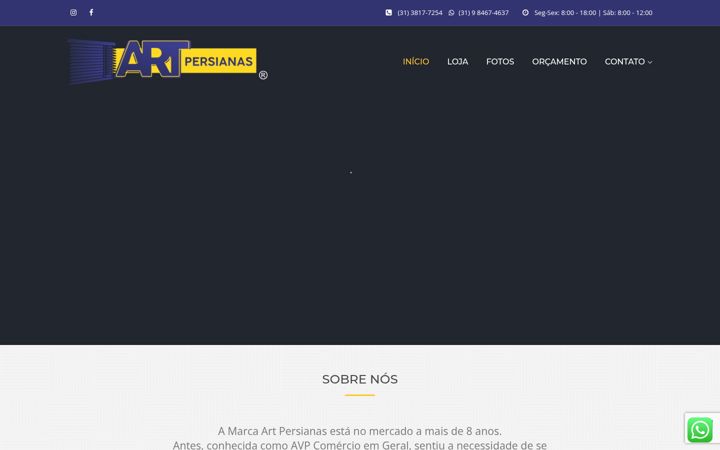 Screenshot of artpersianaspn.com.br