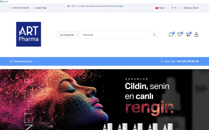 Capture d'écran de artpharma.com.tr