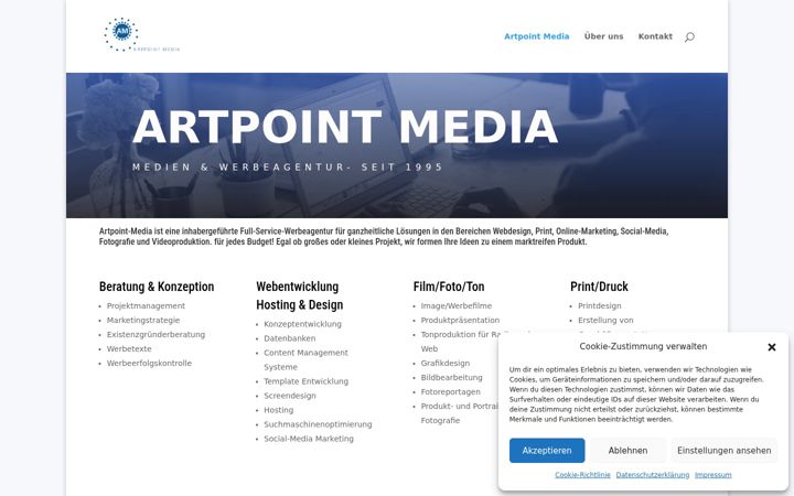 Screenshot of artpoint-media.de