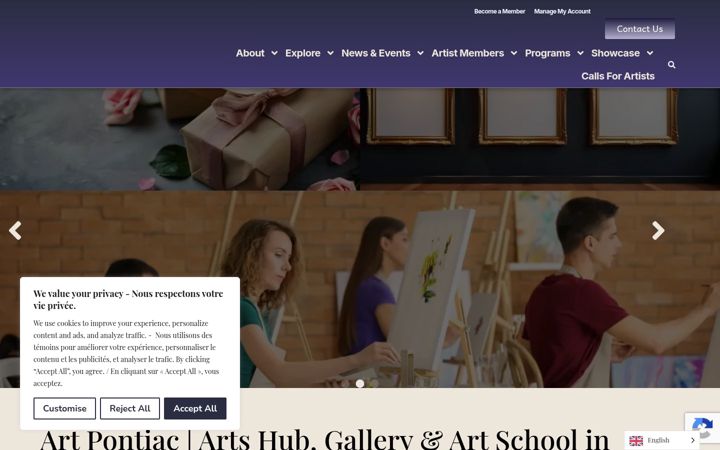 Screenshot of artpontiac.com