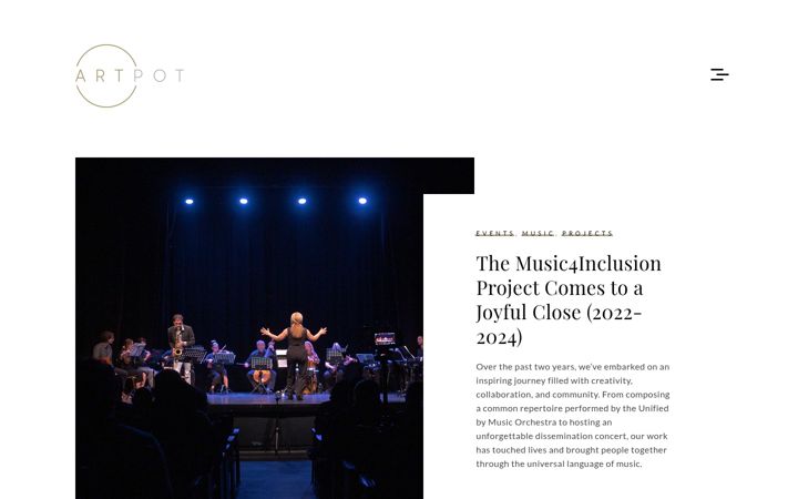 Screenshot of artpot.nl
