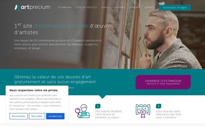 Screenshot of artprecium.com
