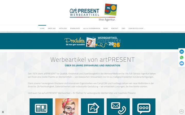 Screenshot von artpresent.de