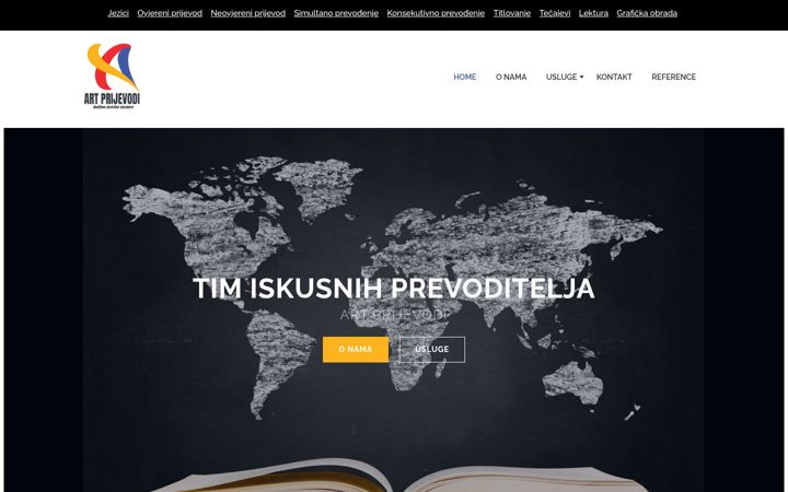 Screenshot of artprijevodi.com
