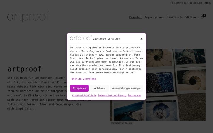 Screenshot of artproof.de