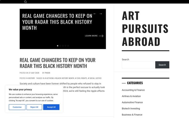 Captura de ecrã de artpursuitsabroad.com