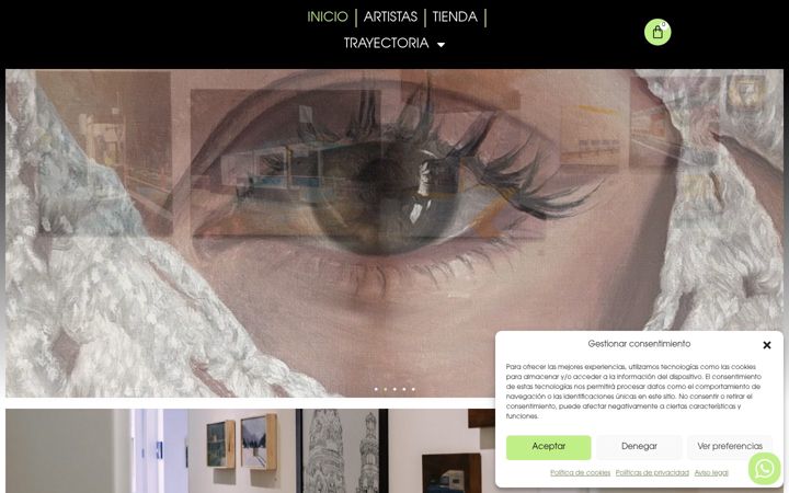 Captura de ecrã de artquakegallery.com