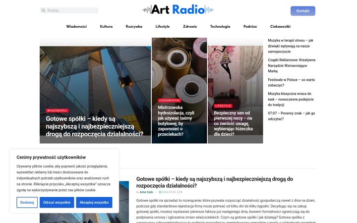 Screenshot von artradio.pl