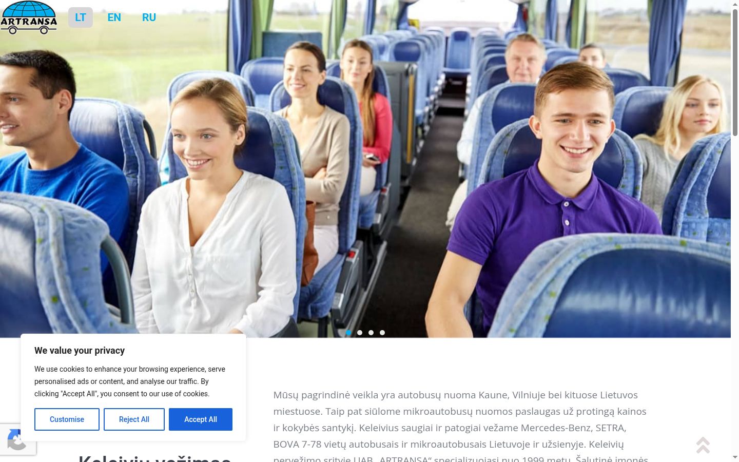 Screenshot tal-banner tal-kunsens muri qabel kwalunkwe interazzjoni