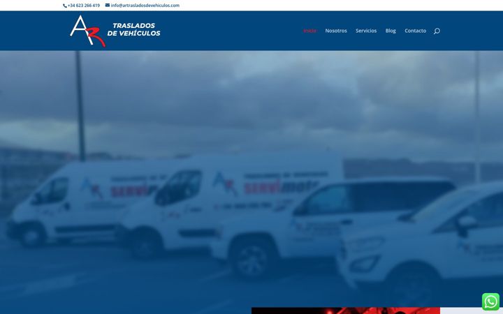 Screenshot of artrasladosdevehiculos.com