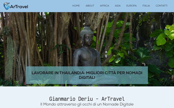 Screenshot of artravel.eu