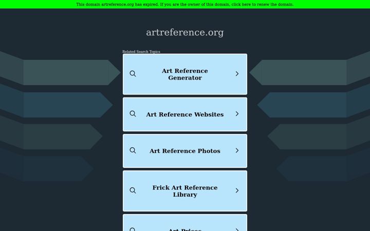 Screenshot of artreference.org