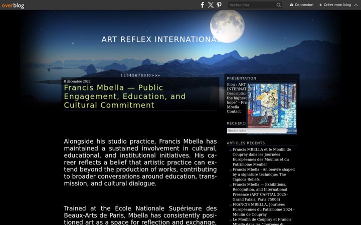 Screenshot of artreflexinternational.com