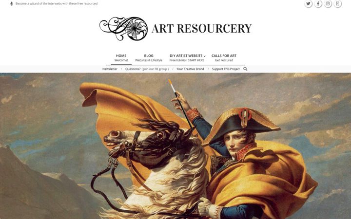 Screenshot του artresourcery.com