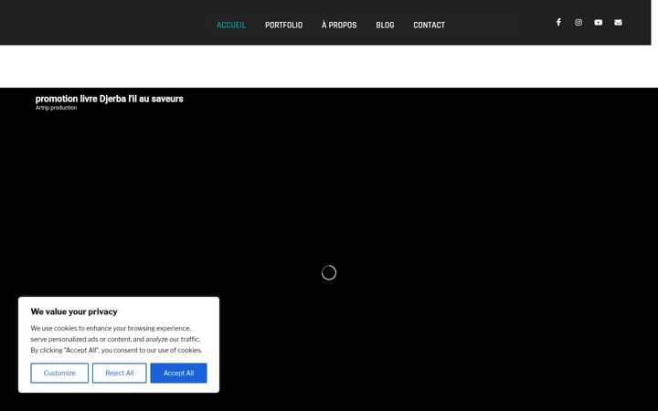 Screenshot of artrip.tn