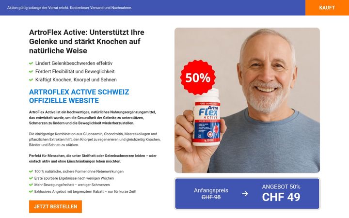 Screenshot of artroflexactiveschweiz.com