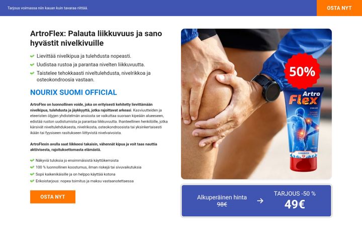 Screenshot of artroflexsuomi.com