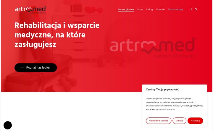 Skärmbild av artromed.com.pl