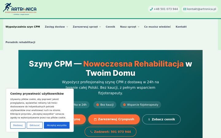 Ekrānuzņēmums no artronica.pl