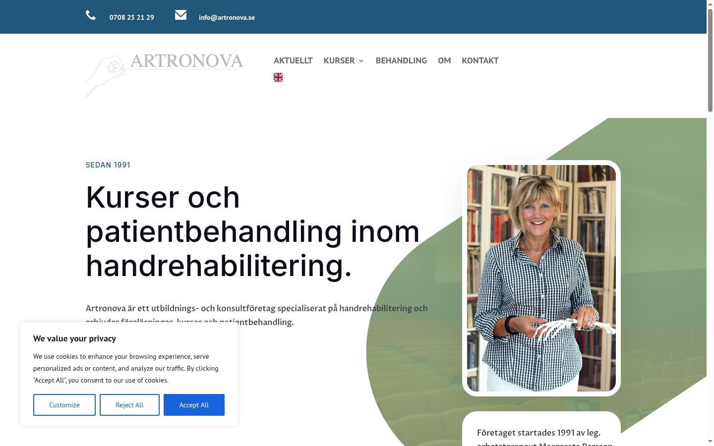 Screenshot des Einwilligungsbanners vor jeglicher Interaktion