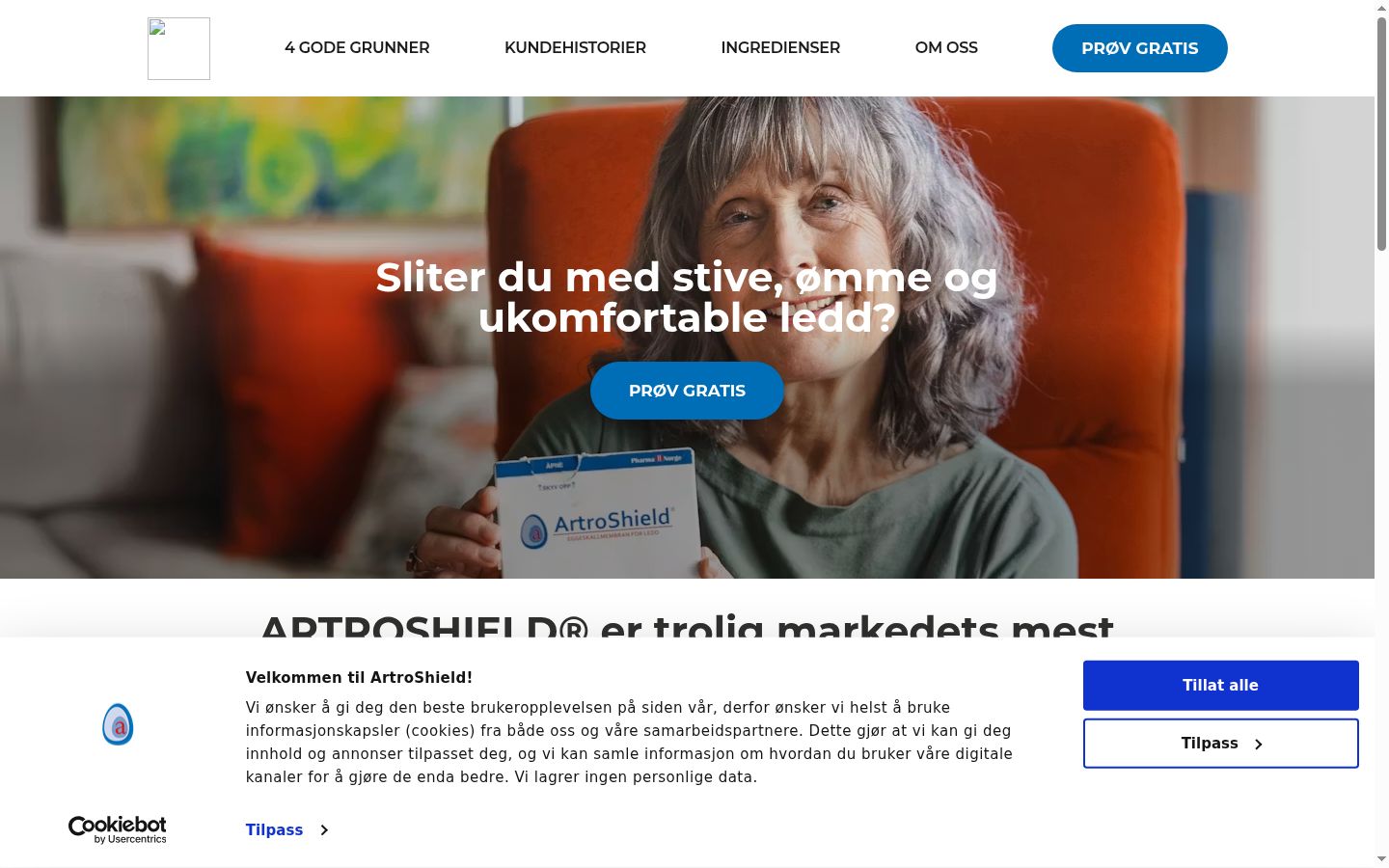 Snímka obrazovky banera súhlasu zobrazeného pred akoukoľvek interakciou