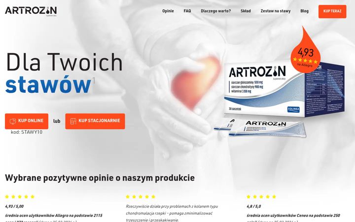 Screenshot of artrozin.pl