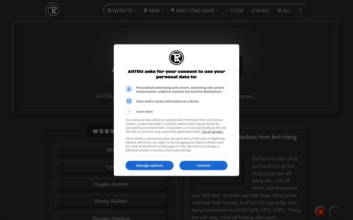 Screenshot of artru.net