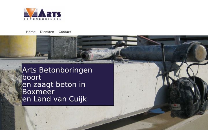 Screenshot of arts-betonboringen.nl