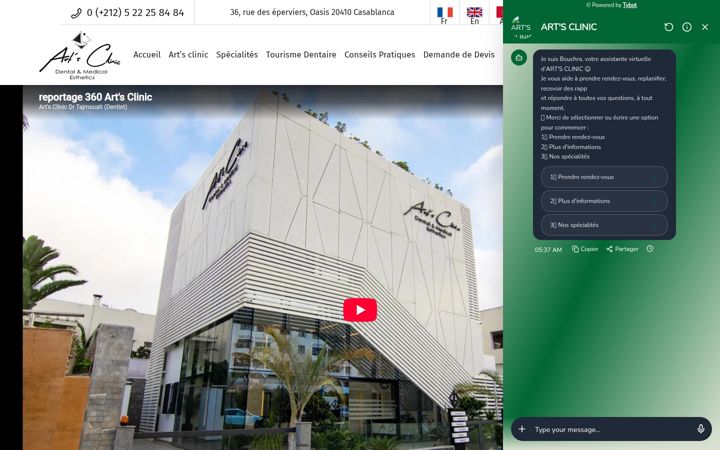Screenshot του arts-clinic.com