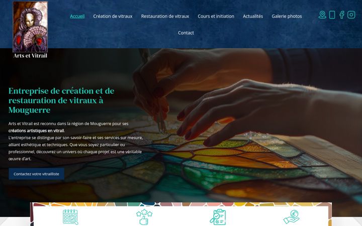 Screenshot of arts-et-vitrail.fr